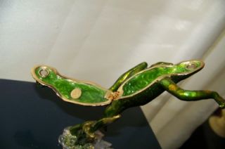 Keren Kopal Trinket Box Leap Frog Enamel Crystals