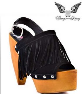 Penny Loves Kenny Sonya Black Womens Clog Style Size 5 5 M