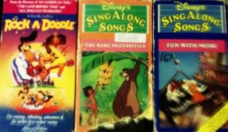 Sing Along Rock A Doodle Bare Necessities Fun with Music VHS 3