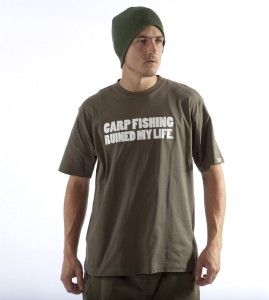 Diem Angling Carp Fishing Ruined My Life T Shirt Green