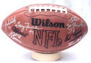 Walter Payton Autographed NFL Football + 26 Signatures 1985 Chicago