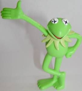 The Muppets Kermit The Frog Figurine Plastic 3 inches Miniature Movie