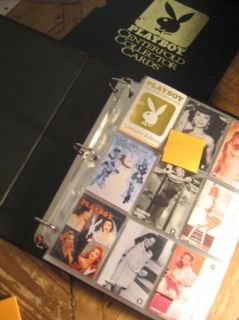 PLAYBOY CENTERFOLD COLLECTOR CARDS. BINDER & CASE & PAGES   GREAT GIFT