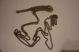 Vintage Bosuns Boat Whistle Chain