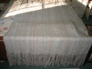 Kennebunk Weavers Fab Hand Woven Throw Boucle Yarn Afghan Cottage