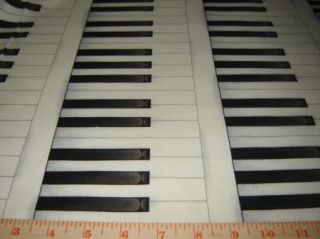 Fabric Music Andover Piano Keys Keyboard Black Ivory