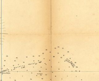 1862 Civil War map of Nautical charts Florida Keys Preliminary edition