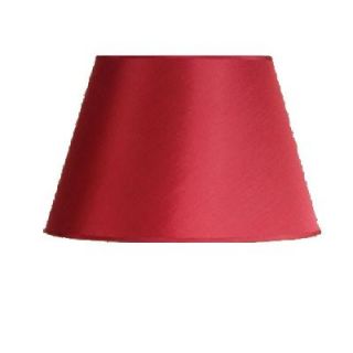 New 10 5 in Wide Barrel Shaped Lamp Shade Red Raw Silk Fabric Laura