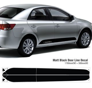 Line Decal Sticker Black Chrome Fit Kia Cerato Sedan 2010 2012
