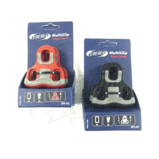 BBB Multiclip Road Cleat Set Look KEO Red 6 Degrees Float 3 Bolt Road