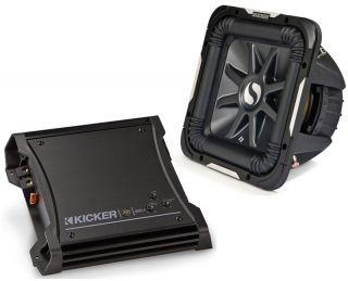 KICKER CAR STEREO 12 INCH SUB 4 OHM S12L7 SUBWOOFER & ZX400.1 AMP