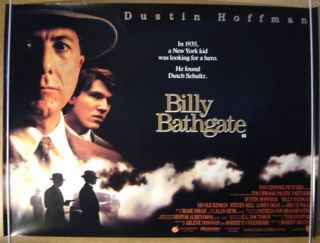 BILLY BATHGATE (1991) Cinema Quad Film Poster   Dustin Hoffman, Bruce