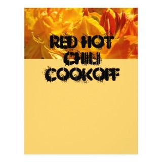 Red Hot Chili Cookoff Flyers Best Chili Contest