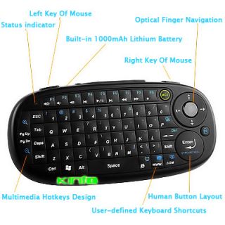 Smart Handheld Desktop Laptop Wireless Keyboard Fly Mouse Black