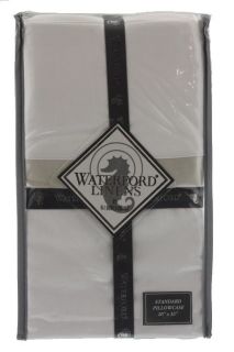 Waterford New Kiley White Cotton 400TC 20x32 Pillowcase Set Bedding