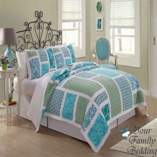 Sea Floral Twin Full Queen King Size Quilt Cotton Bedding Set