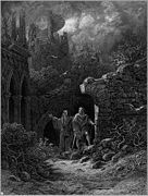 advising King Arthur , an illustration for Idylls of the King
