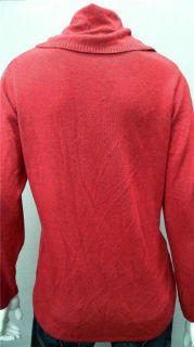 Kim Rogers Womens Petite PL Soft Cowl Neck Pullover Sweater Red Solid