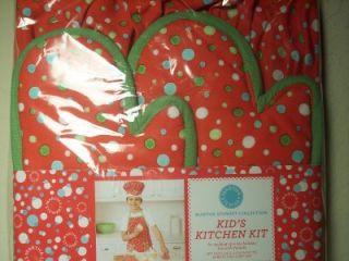 Martha Stewart Kids Kitchen Kit Apron Chef Hat Oven Mitts Christmas