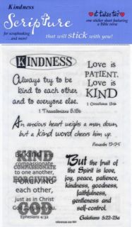 Kindness Scripture Stickers Scrapbooking Bible Verses Christian Crafts