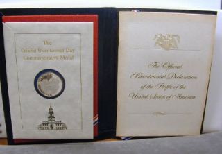 Bicentennial Day Commemorative Medal Franklin Mint Free US SHIP