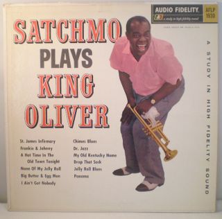 Louis Armstrong Satchmo Plays King Oliver Audio Fidelity LP