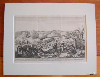 of Lowoschutz Bohemia King of Prussia engraving Matted Ready2Frame