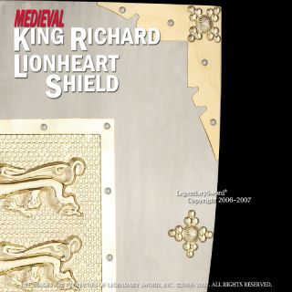 King Richard The Lionheart Medieval Crusader Shield Armor Wall Sword