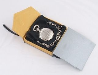Loook Silver Plated Pocket Watch 12mth Wty Chain
