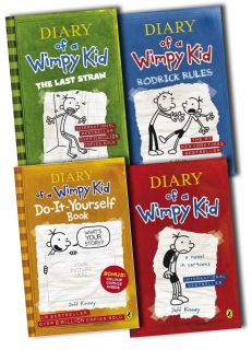 Diary of A Wimpy Kid Collection 4 Books Set Jeff Kinney
