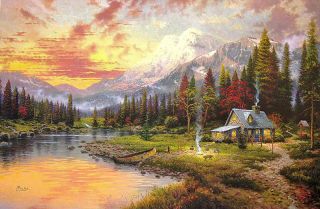 24x36 S/N Framed Limited Edition Thomas Kinkade Canvas Paintings