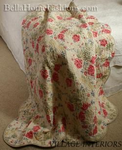 Shabby Roses Chic Kimberly Oversize Queen Quilt Set