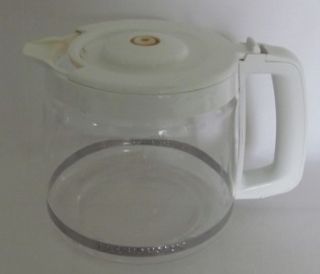 White Kitchen Aid 12 Cup Replacement Coffee Pot Maker Carafe