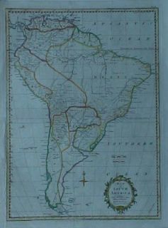 Original 1777 Thomas Kitchin Map South America Panama