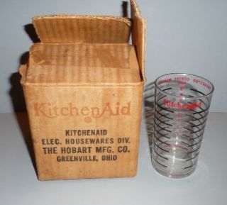 KitchenAid Coffee Mill Grinder Glass Measure Vintage NIB New in Box A9