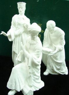 Lenox The Nativity The Three Kings White Bisque Porcelain w/ Original
