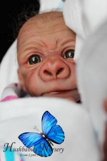 Prototype OOAK Reborn Baby Gorilla Monkey Kiwi by Denise Pratt