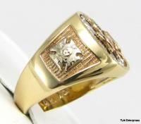 4th Degree Knights Columbus 10K Gold Skull Symbol Ring