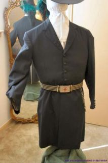Knights Templar Long Black Trench Coat, Civil War Style Officers