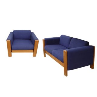 Knoll Jim Eldon Love Seat and Lounge Chair Scarpa Style