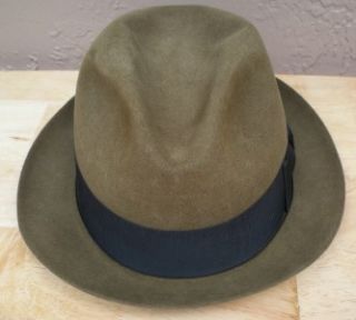 Vintage Knox New York Felt Mens Feather Fedora Hat 7 1 8 Twenty Two