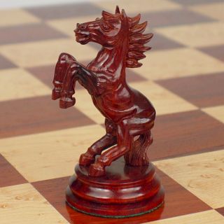 Kohinoor Staunton Chess Set in Red Sandalwood Boxwood 5 King
