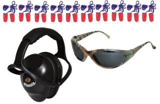 Safety Shooters 12 Piece Eye & Ear Protection Set, W/ Muffs, Glasses