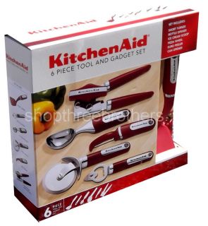 New KitchenAid Red 6 pc Kitchen Gadget & Utensils Set Culinary Cooking