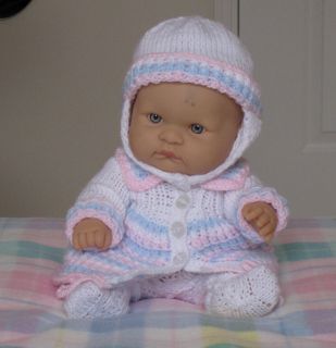 Hand Knitted Pram Set for 14 inch Doll