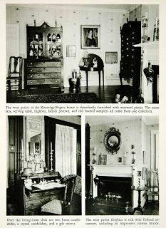 1950 Rotogravure Salem Massachusetts Kittredge Rogers House Fireplace