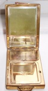Vintage Art Deco K K Kotler Kopit Compact Powder Rouge Lipstick Comb