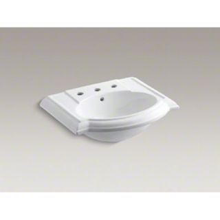 Kohler K 2287 8 0 Devonshire Pedestal Bathroom Sink Basin White