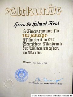 East German DDR Wall Original Criminal Stasi Certificate Berlin 1969
