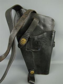 WWII Era U s Black Leather Gun Holster Enger Kress